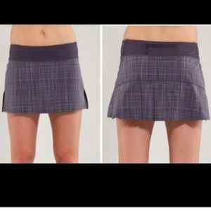Lululemon Run Speed skirt skort  size 6 grey plaid